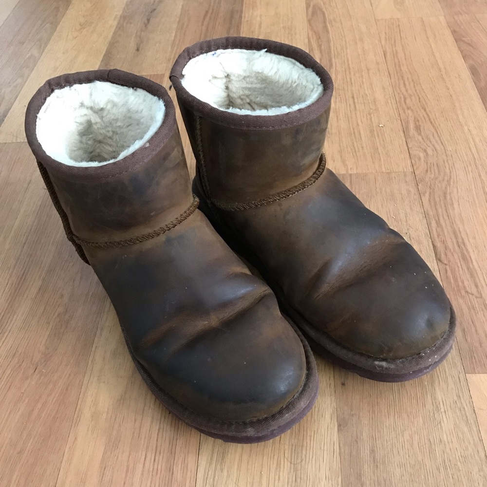 UGG Classic Mini leather boots, size 9